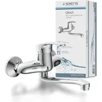 OEM Rubinetto a muro cromato 360° per lavello doppio - Miscelatore a muro cucina/lavello