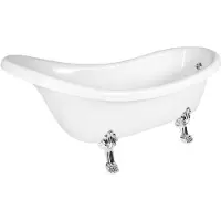 Polysan Vasca da bagno freestanding RETRO 174,5x82x80,5 cm, bianca, piedini cromati