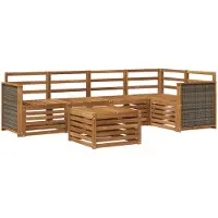 vidaXL Set da salotto da esterno , 5 pezzi, in legno massello di acacia naturale