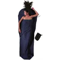 Cocoon Micro-Fleece MummyLiner Sacco a pelo da viaggio (220 x 80/60 cm, nero/blu/lilla)