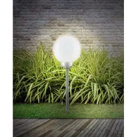 Globo Lighting Globo luce solare in plastica argento metallizzato, 4xLED; 3376