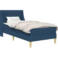 vidaXL Struttura letto con materasso e testiera in poliestere