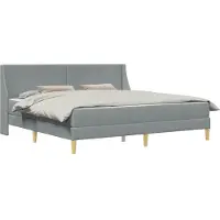 vidaXL Struttura letto con materasso e testiera in poliestere