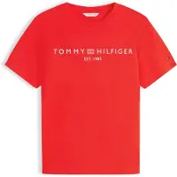Tommy Hilfiger Regular Corp Logo C-neck Fire Red Taglia: S | Maglie Sportivi Outlet | Donna | Rosso