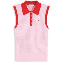 Tommy Hilfiger Fine Cable Sleeve Classic Pink Taglia: M | Polo Outlet | Donna | Rosa