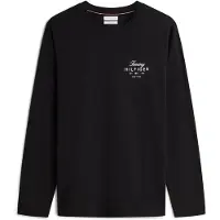 Tommy Hilfiger Script Stack Ls Regular Black Taglia: XL | Maglie a manica lunga Outlet | Uomo | Nero