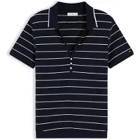Tommy Hilfiger Lyocell Henley Ss Fine Dark Night Navy/white Taglia: XL | Polo Outlet | Donna | Nero