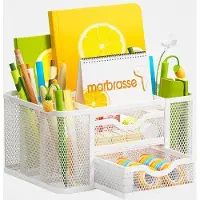 OEM Organizer per sedia da ufficio, supporto da scrivania multifunzionale con 2 scomparti, accessori organizzativi da ufficio per il lavoro da casa (bianco)