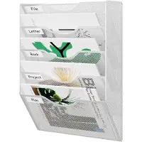 OEM Portaoggetti metallico A4 con etichette, bianco