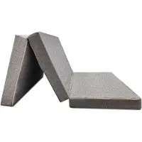 Markenlos Cuscino in schiuma per materasso da campeggio 120 x 200 x 10 cm - Grigio
