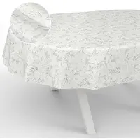 OEM Copritavolo da giardino - Tovaglietta ovale - 1 pezzo - Grigio - 220 x 140 cm