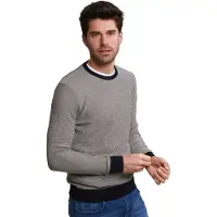 River Woods Slim Fit Dotted Pima Cotton Crew Neck Sweater Navy Taglia: XXL | Maglioni a maglia Outlet | Uomo | Blu