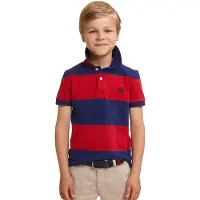 River Woods Custom Fit Striped Stretch Polo Royal Blue/harvard Red Taglia: 14 | Camicie Outlet | Unisex | Rosso