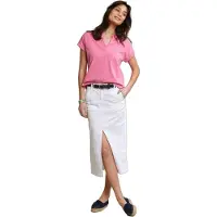 River Woods White Midi Stretch Skirt With Split Taglia: 36 | Minigonne Outlet | Donna | Bianco