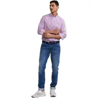 River Woods Custom Fit Checked Shirt Blue/red Taglia: S | Camicie Casual Outlet | Uomo | Blu