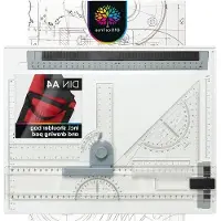 OEM Include: lavagna DIN A4, scrivania, bianca, goniometro, righello