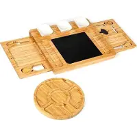 OEM Tagliere da formaggio con base in legno, 2 stazioni di ricarica magnetiche, piatti e taglieri in legno per formaggi, vino e antipasti