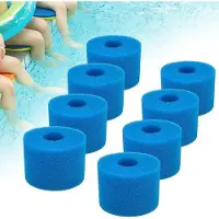 OEM Copertura filtrante Saubertechnik per il filtro della piscina Intex S1 - Copertura filtrante per piscina con dischi filtranti in gommapiuma (8 pezzi)