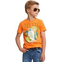 River Woods Normal Fit Basic T-shirt Short Sleeves Electric Orange Taglia: 12 | T-shirt Outlet | Unisex | Arancione