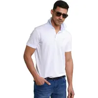 River Woods Custom Fit Cotton-linen Polo White Taglia: 3XL | Polo Outlet | Uomo | Bianco