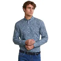 River Woods Slim Fit Floral Shirt Green/blue Taglia: L | Camicie Casual Outlet | Uomo | Verde