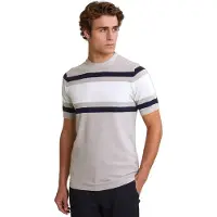River Woods Custom Fit Sporty Striped T-shirt Old Wood Mix Taglia: XXL | Magliette basic Outlet | Uomo
