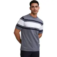 River Woods Custom Fit Sporty Striped T-shirt Navy Taglia: 3XL | Magliette basic Outlet | Uomo | Blu
