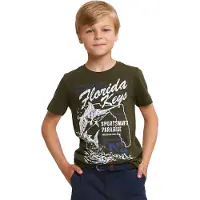 River Woods Normal Fit Basic T-shirt Short Sleeves Forest Mix Taglia: 10 | T-shirt Outlet | Unisex