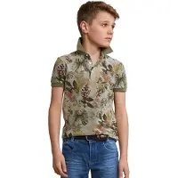 River Woods Custom Fit Cotton Floral Polo Lt Safari Mix Taglia: 8 | Camicie Outlet | Unisex