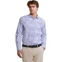 River Woods Custom Fit Floral Shirt Blue/beige Taglia: M | Camicie Casual Outlet | Uomo | Blu
