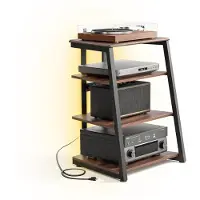 OEM Mobili hi-fi in legno Azomor con ripiani regolabili e illuminazione integrata