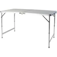 JMXZ Azomor Tavolo da campeggio pieghevole con piano in MDF grigio e struttura in alluminio
