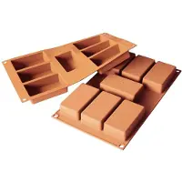 OEM Azomor Stampo rettangolare in silicone per dessert monoporzione con rivestimento antiaderente