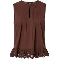 Pieces Top Senza Maniche | Marrone | L