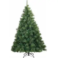vidaXL Albero di Natale artificiale con 300 LED verde 210 cm PE e PVC