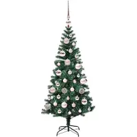 vidaXL Albero di Natale artificiale preilluminato verde 120 cm