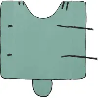 vidaXL Coperta per cavalli, colore verde scuro, 165 cm, in poliestere e pile