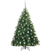 vidaXL Albero di Natale artificiale con 300 LED verde 180 cm PE e PVC