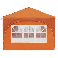 vidaXL Tenda da festa pieghevole 575 x 288 x 245 cm, tessuto Oxford arancione
