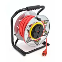 AWTOOLS Cavo di prolunga in metallo rosso per uso intensivo 50M 3X2,5 Mm 16A / 3680W / ip44