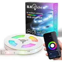 B.K.Licht I Striscia LED RGBIC Wifi 5 m I Controllo app I Sensore musicale I Barra luminosa I LED Chaser I Striscia LED RGBIC I Compatibile con Alexa I Banda LED intelligente I Autoadesivo