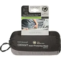 Cocoon Insect Shield Protection Sheet Coperta da viaggio (200 x 100 cm, nero/grigio)