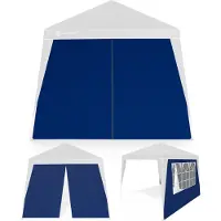 Casaria 2x Pareti Laterali Gazebo 3x3 con Finestra Impermeabile con Zip Tende per Gazebo Telo Laterale Padiglione Pop UP Pannelli Laterali Gazebo