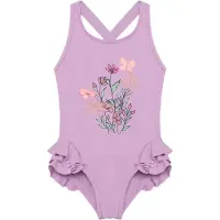 Color Kids Kid's Swimsuit with Application Costume intero Bambini (110, lilla)