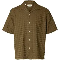 Selected Camicia A Maniche Corte Uomini Marrone S