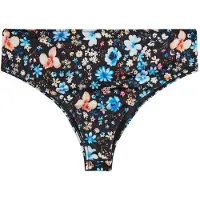 Swim By Zizzi Slip bikini 'Caanne' blu / pesca / rosa / nero