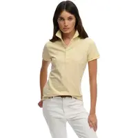 Superdry per donna. W6012208A Polo Heritage Slim Fit giallo (XL), Casual, Cotone, Classico, Manica corta