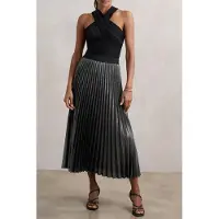 Reiss Occasion Pleat Skirt Charcoal Grey Taglia: 10 | Minigonne Outlet | Donna | Nero