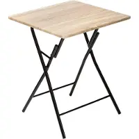 5five Simply Smart Klapptisch in Holzoptik, MDF, Stahl, Beige, 60 x 60 cm, 114264E
