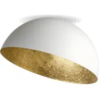 Sigma Plafoniera Sfera, Ø 35 cm, bianco/oro